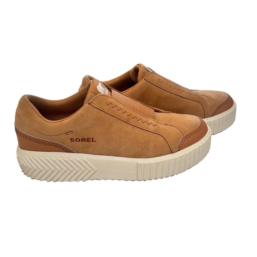 Sorel Out N About III Slip On Sneakers Tawny Buff Ceramic Suede Platform Shoes 8 - Picture 5 of 8
